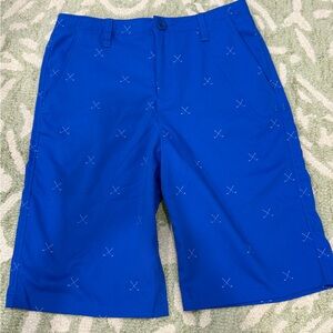 Under Armour Bright Blue Golf Patterned Shorts